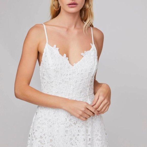 ASTR the Label White Lace A Line Midi Dress - Picture 2 of 7